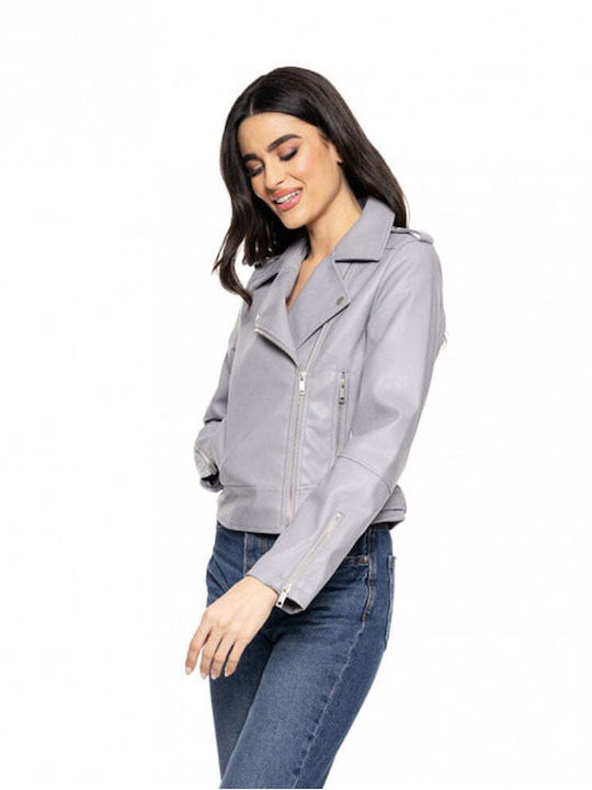 Γυναικείο Biker Jacket Γκρι