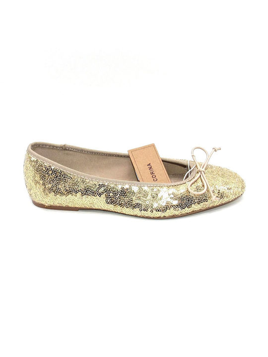 Corina Damen Ballerinas in Gold Farbe