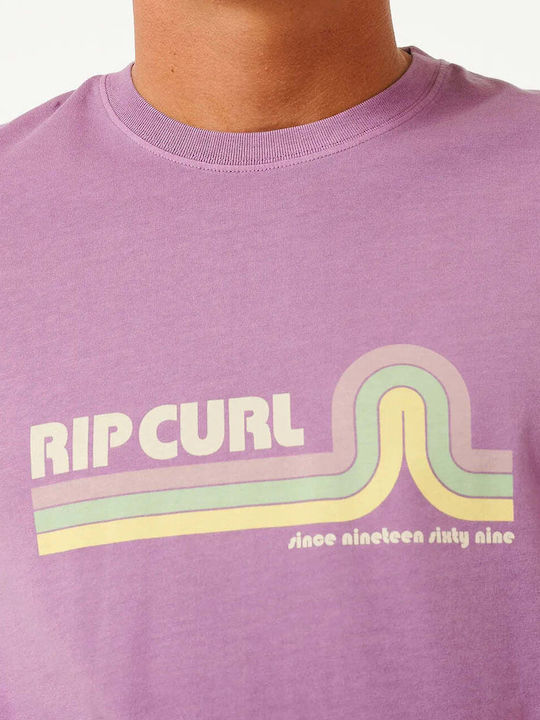 Rip Curl Ανδρικό T-shirt Κοντομάνικο Dusty Purple