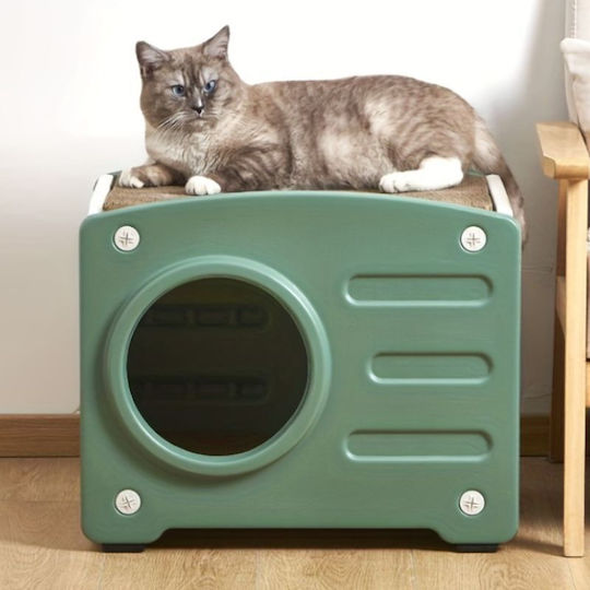 Vesta Houses Cat Green 47x57x16cm