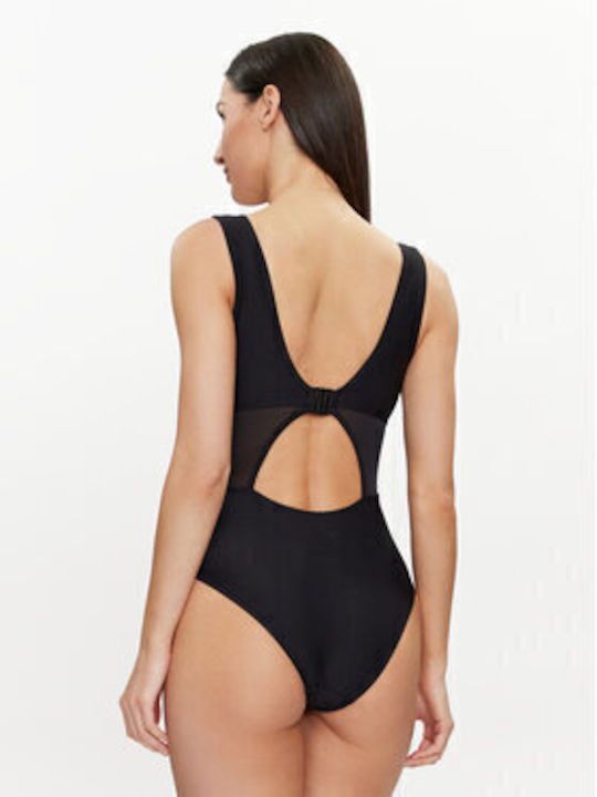 Saint Tropez Costum De Baie Întreg Negru Cu Burete Detașabil Pentru Bust Mare