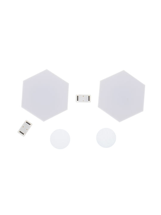 Διακοσμητικό Φωτιστικό LED Hexagon 5τμχ 9εκ.