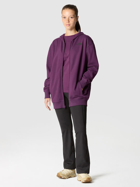 Women's Sweatshirt Jacket Hooded Purple