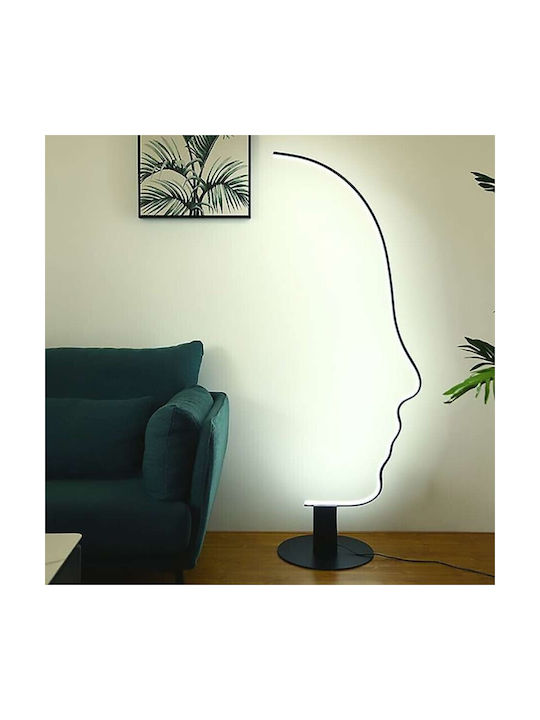 Atman LED Φωτιστικό Δαπέδου Υ156xΜ60εκ. με Ρυθμιζόμενο Λευκό Φως 5200lm Μαύρο