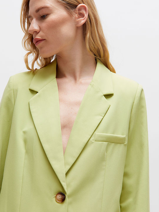 Wild Pony Long Women's Crepe Blazer Green