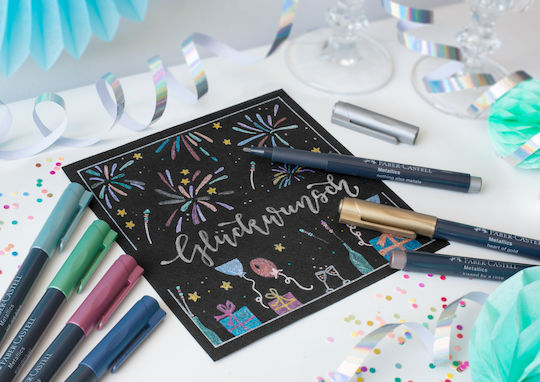 Faber-Castell Metallics Μαρκαδόρος Metallics Berry Nice