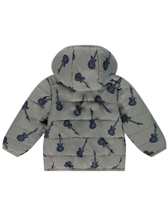 Kinder Freizeitjacke Lang mit Kapuze Grey