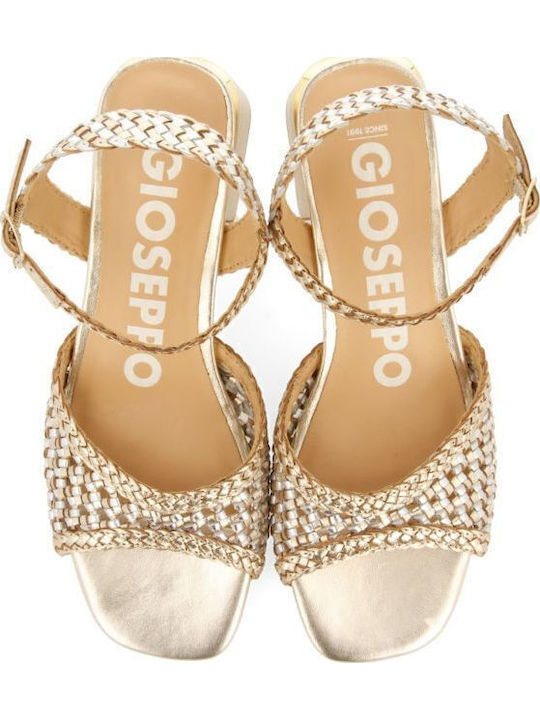Leder Sandalen Gold