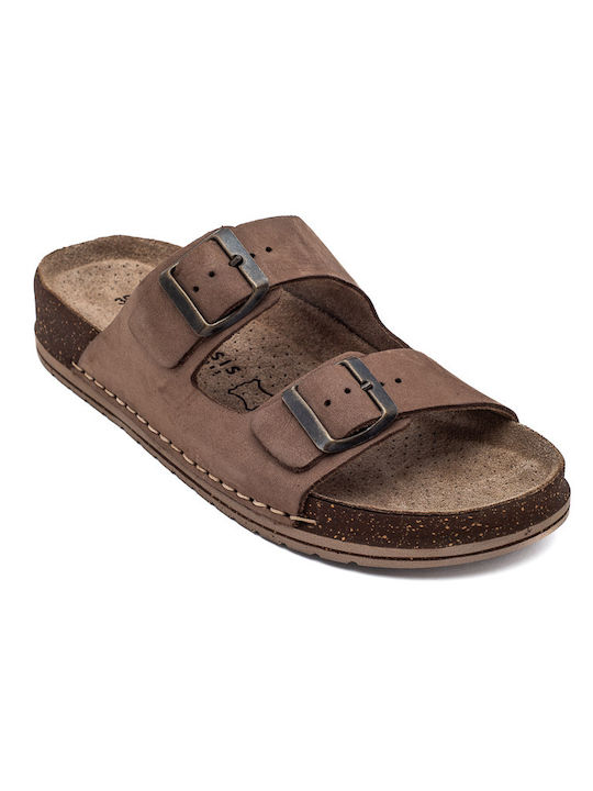 Damen Flache Sandalen Flatforms in Braun Farbe