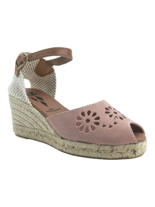 Ace Platforme dama în stil espadrile Roz