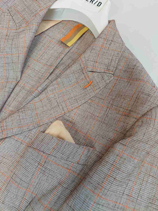 Jacke kariert Beige/Orange Over/d Oe1s2s4g02 Beige