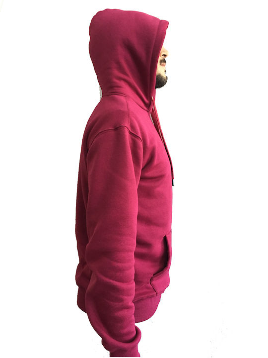 Strangel Men's Sweatshirt with Hood Burgundy