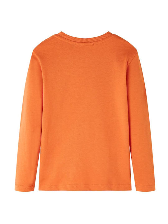 vidaXL Kids Blouse Long Sleeve Dark Orange