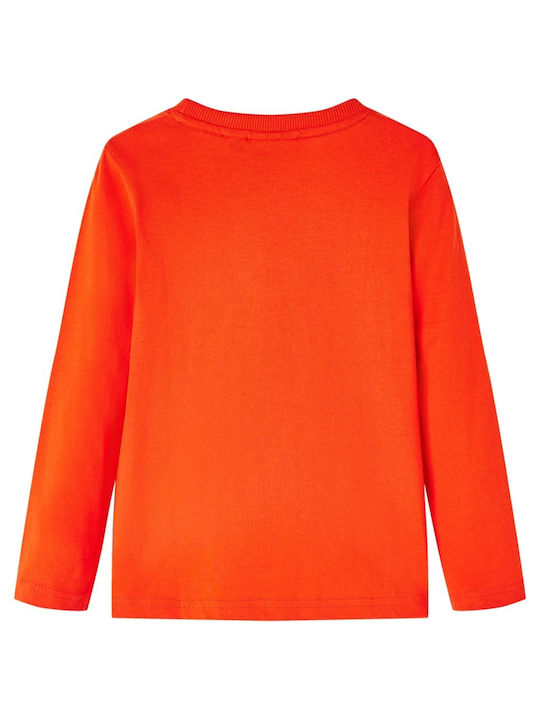 vidaXL Kids Blouse Long Sleeve Intense Orange