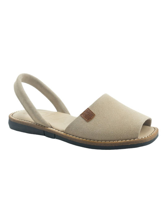 Lola Cruz Women's Flat Sandals in Beige Color