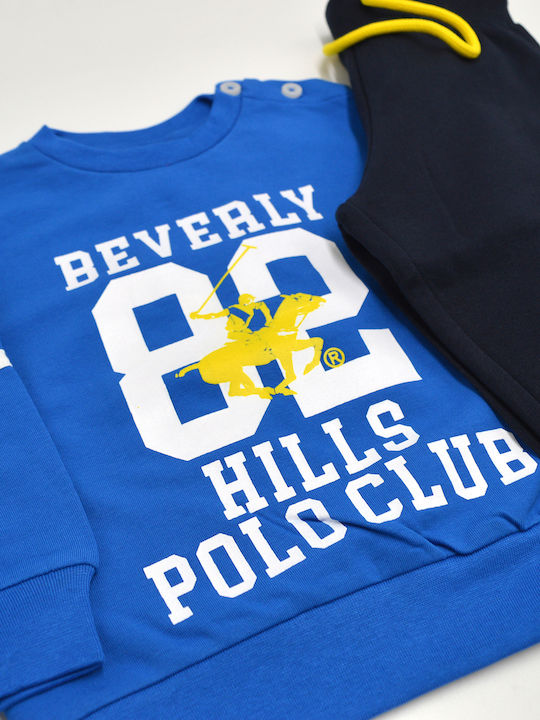 Beverly Hills Polo Club Kids Sweatpants Set Blue 2pcs