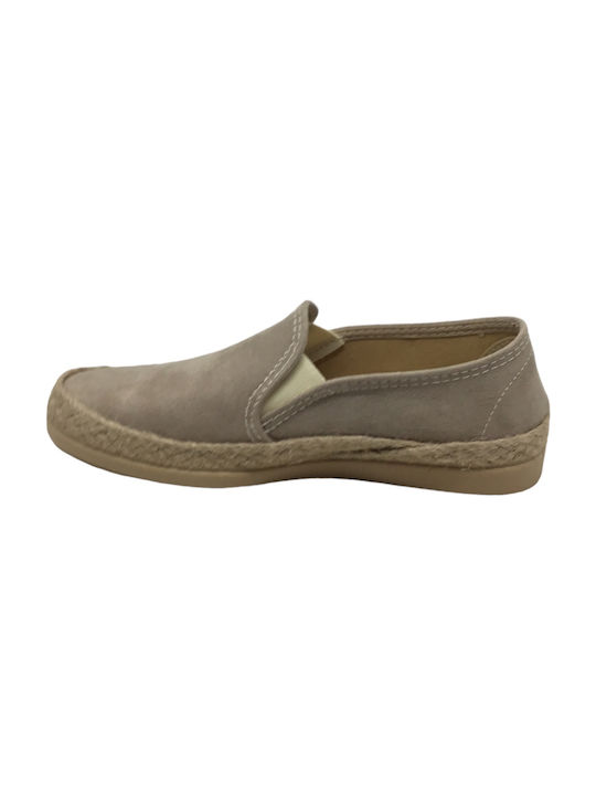 Dicas Wildleder Damen Espadrilles in Beige Farbe