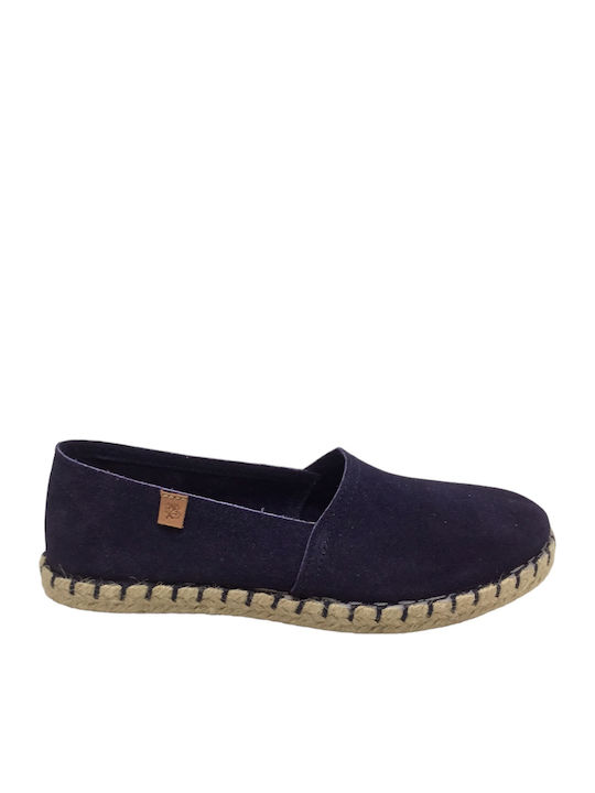 Suede Γυναικείες Εσπαντρίγιες σε Navy Μπλε Χρώμα