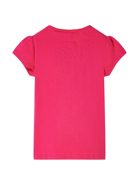 vidaXL Kids Blouse Short Sleeve Intense Pink