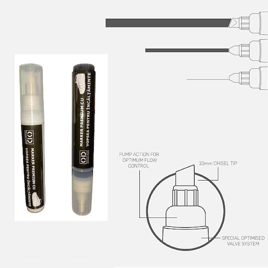 Ανεξίτηλος Μαρκαδόρος Black 10mm