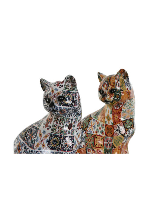 Home Esprit Decorative Cat Set Made of Polyresin 11x10x16cm