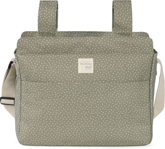Poppy Olive Polka Dot Changing Bag | Walking Mum 1120800318