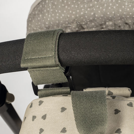 Backpack Changing Bag Poppy Olive Hearts | Walking Mum 1120800324