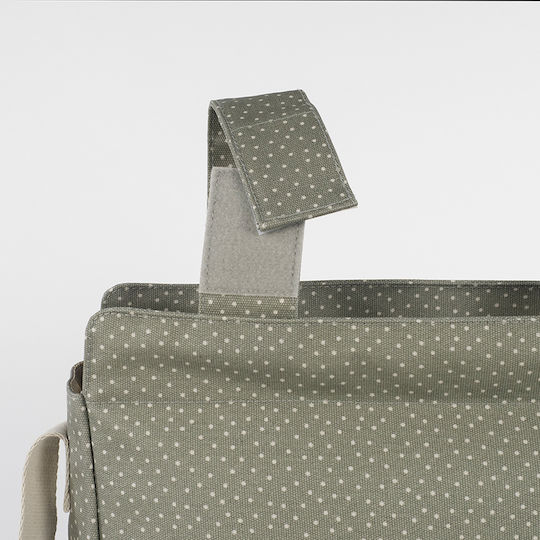 Poppy Olive Polka Dot Changing Bag | Walking Mum 1120800318