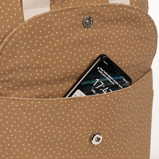 Backpack Changing Bag Poppy Cinnamon Polka Dot | Walking Mum 112080323