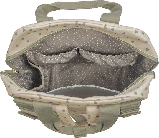 Backpack Changing Bag Poppy Olive Hearts | Walking Mum 1120800324