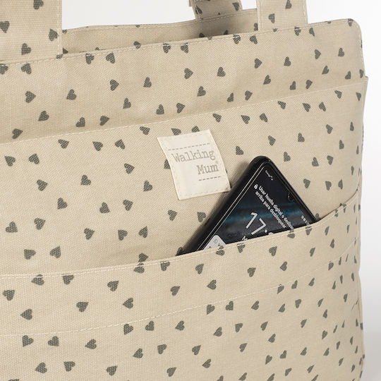 Τσάντα Αλλαξιέρα Poppy Olive Hearts | Walking Mum 1120800320