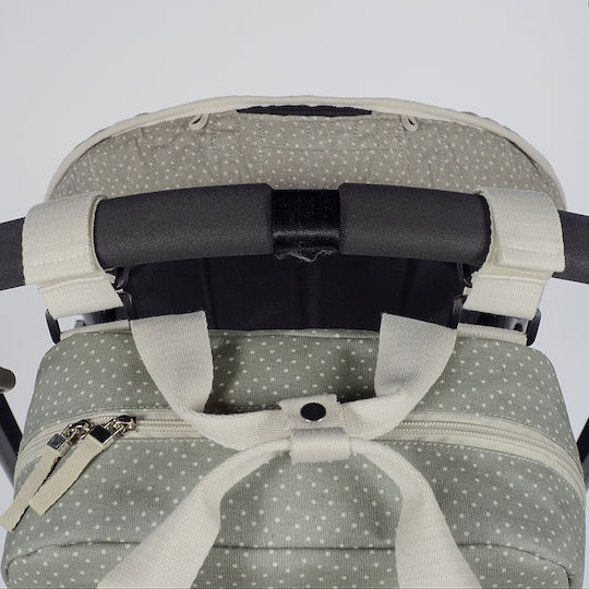 Backpack Changing Bag Poppy Olive Polka Dot | Walking Mum 1120800322