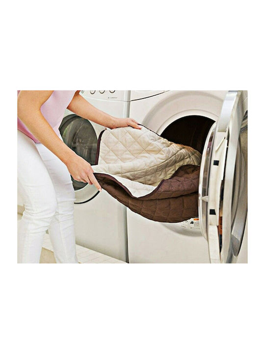 Verk Group Ελαστικό Κάλυμμα Διθέσιου Καναπέ Καφέ 165x240cm