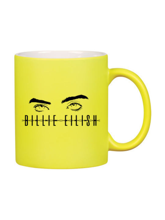 Billie Eilish Becher Keramik Gelb 325ml