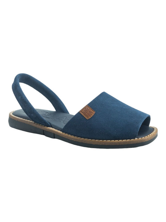 Lola Cruz Women's Flat Sandals in Blue Color