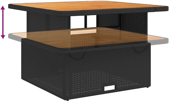 Garten- und Outdoor-Möbelsets 2 Stück Schwarz mit Kissen