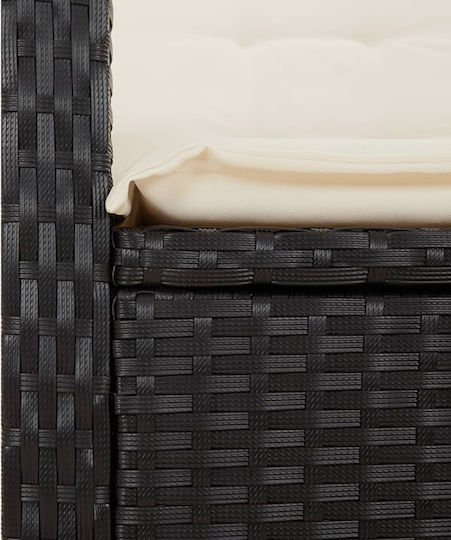 Garten- und Outdoor-Möbelsets Typsatz Speisesaal 2 Stück Schwarz mit Kissen