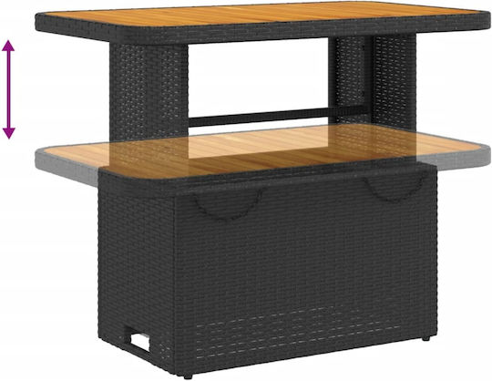 Garten- und Outdoor-Möbelsets 2 Stück Schwarz mit Kissen