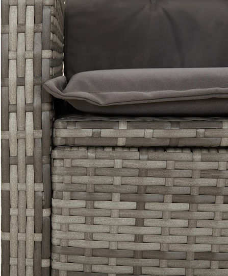 Garten- und Outdoor-Möbelsets 2 Stück Grau mit Kissen