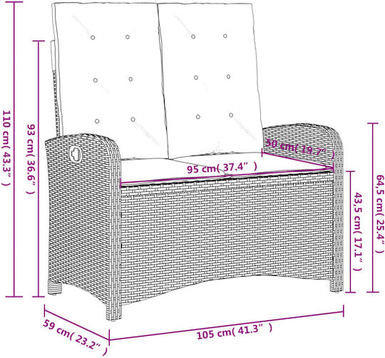 Garten- und Outdoor-Möbelsets 2 Stück Beige mit Kissen