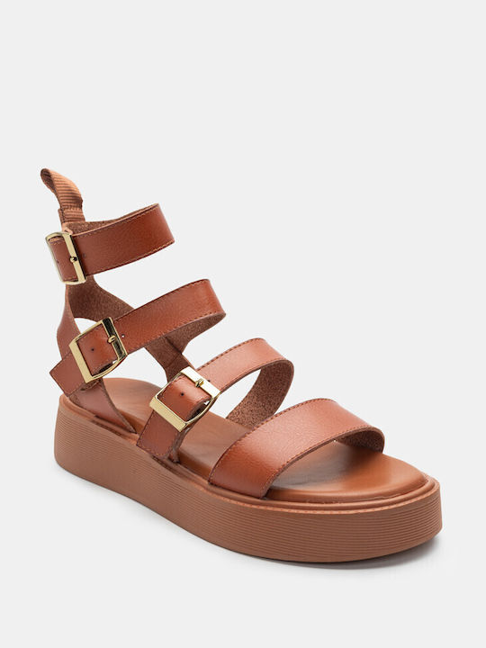 Flatform Sandals With Straps & Toes 4116818-camel