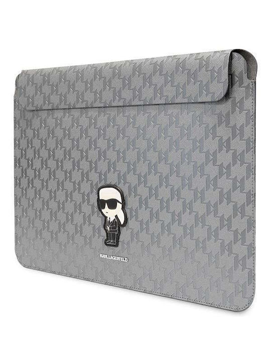 Karl Lagerfeld Saffiano Monogram Ikonik Τσάντα για Laptop 14" σε Μαύρο χρώμα