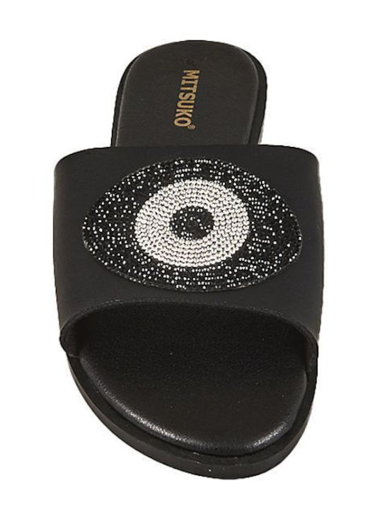 Elenross Sa66505w-bla Γυναικείο Σανδάλι Strass Eye - Μαύρο