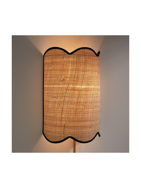 La Redoute Interieurs Raphia Leuchte Wand Beige 20x22cm