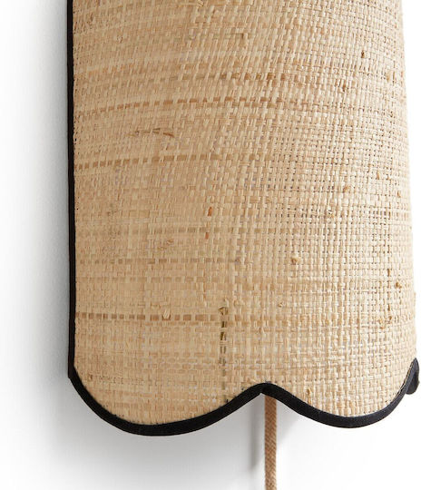 La Redoute Interieurs Raphia Leuchte Wand mit Fassung E14 Beige 20x22cm