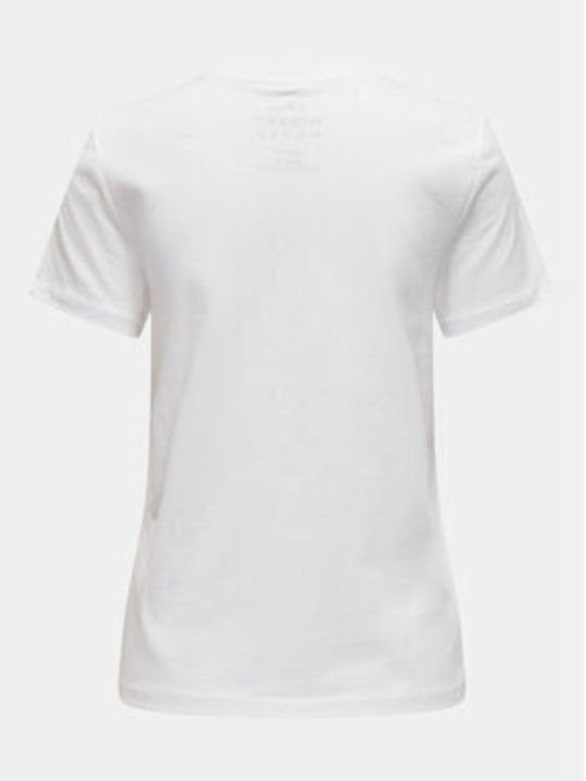Only Damen T-Shirt Weiß
