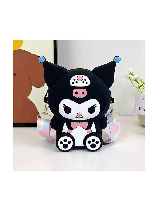 Sanrio 3d Chanaky Black Crossbody Kuromi Kawaii with Bear Bears Earring Sweet Daily for Money and Small Objects KD300329