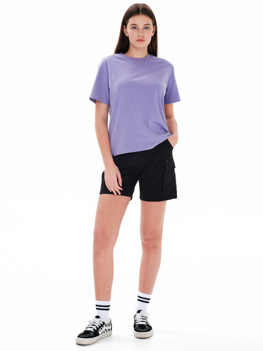 Γυναικείο Oversized T-shirt Μωβ