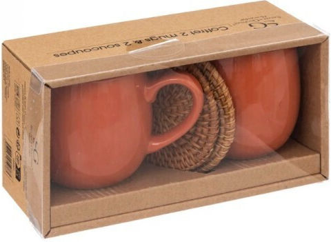 Secret de Gourmet Κούπα Κεραμική Καφέ 300ml 2τμχ