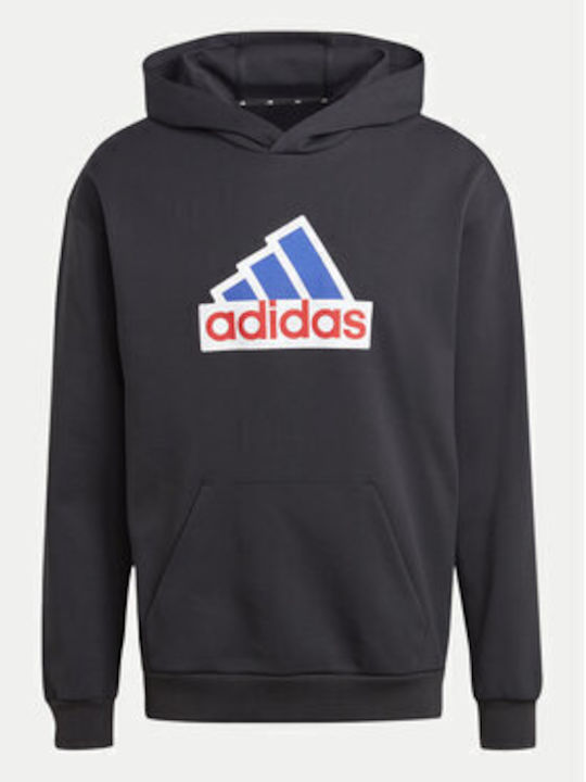 Adidas Future Icons Badge Sport Men's Sweatshirt with Hood black